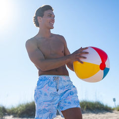 Endless Summer Ron Jon Blue Sun Rays and Waves 17" Swim Volley
