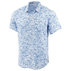 Endless Summer Ron Jon Light Blue Caught in Waves Short Sleeve Shirt