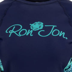 Ron Jon Women's Navy Aqua Long Sleeve Rash Guard