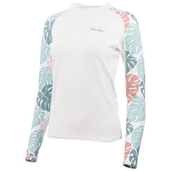 Ron Jon Women's White Kailana Long Sleeve Rash Guard