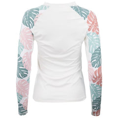 Ron Jon Women's White Kailana Long Sleeve Rash Guard