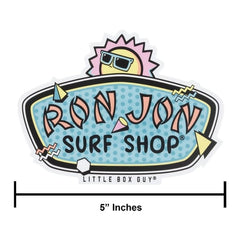 Little Box Guy Ron Jon Saved by the 90's Sticker