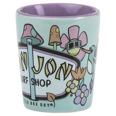 Little Box Guy Ron Jon Lost Garden 1.5oz Shot Glass
