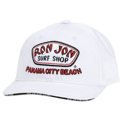 Ron Jon Panama City Beach FL White Full Badge Cap