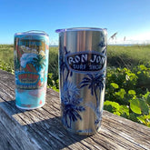 Ron Jon Promenade Palms 20 oz Stainless Steel Tumbler