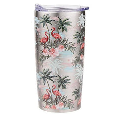 Ron Jon Retro Flamingo Waves 20 oz Stainless Steel Tumbler