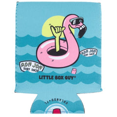 Ron Jon Little Box Guy Flamingo Floatie Can Coolie