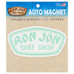 Ron Jon Green White Auto Magnet