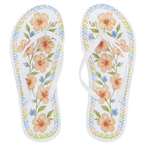 Ron Jon Women's White Zori Floral Sandals