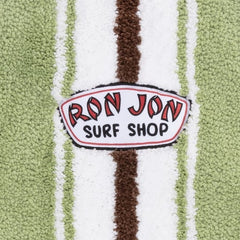 Ron Jon Sage And Ivory Surfboard Shaped Rug