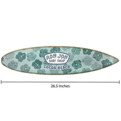 Ron Jon Cocoa Beach FL Seafoam Hibiscus Badge Surfboard Sign