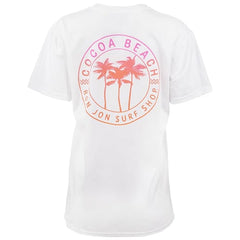 Ron Jon Cocoa Beach FL Women's Ombre Old School Palms Tee
