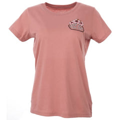 Ron Jon Women's Panama City Beach FL Distressed Hibiscus Badge Tee