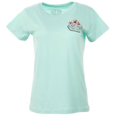 Ron Jon Women's Ocean City MD Distressed Hibiscus Badge Tee
