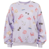 Ron Jon Women's Coastal Funfetti Crew Neck Pullover