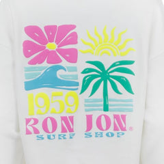 Ron Jon Women's Puff Print Crew Neck Pullover
