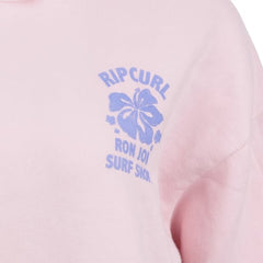 Rip Curl Ron Jon Women's Light Pink Surf Puff Pullover Hoodie