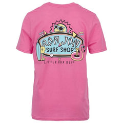 Little Box Guy Ron Jon Kids Pink Back to the 90's Tee