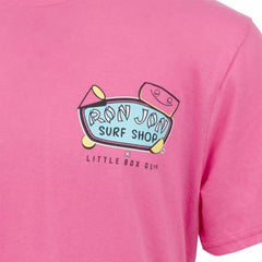 Little Box Guy Ron Jon Kids Pink Back to the 90's Tee
