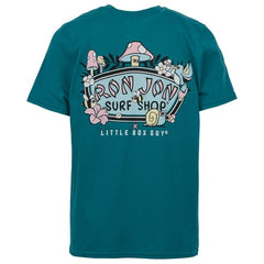 Little Box Guy Ron Jon Kids Teal Lost Garden Tee