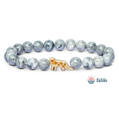 Fahlo® Ascent Snow Leopard Alpine White Stone Bracelet