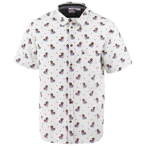 Ron Jon Men's Flamingo Float Short Sleeve Shirt