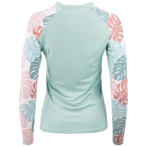 Ron Jon Women's Palm-Mint Kailana Long Sleeve Rash Guard