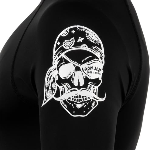 Ron Jon Black Skull Long Sleeve Rash Guard