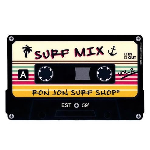 Ron Jon Large Vintage Mix Tape Sticker