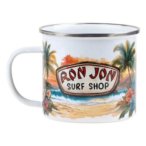 Ron Jon 12 oz Palm Tree Enamel Mug