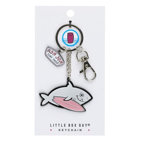 Ron Jon LBG Surfing Shark Keychain