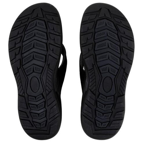 Ron Jon Men's Black Leather Delray Sandals