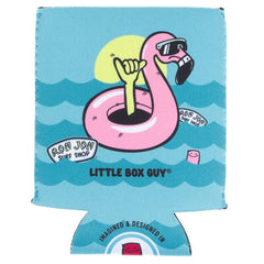 Ron Jon Little Box Guy Flamingo Floatie Can Coolie