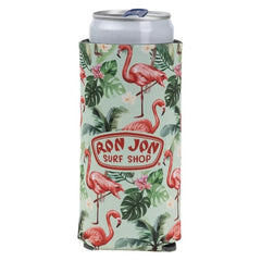 Ron Jon Flamingos Slim Can Cooler