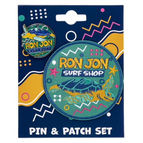 Ron Jon Turtle Pin and Patch Set