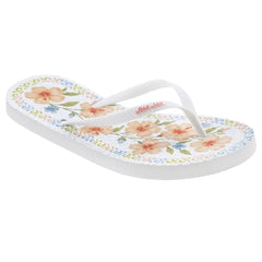 Ron Jon Women's White Zori Floral Sandals