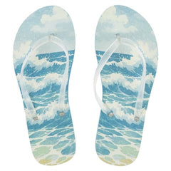 Ron Jon Women's Blue Zori Wave Sandals