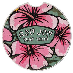 Ron Jon Hibiscus Badge Car Coaster