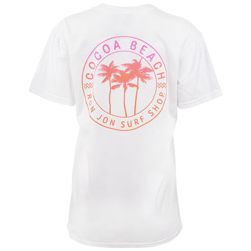 Ron Jon Cocoa Beach FL Women's Ombre Old School Palms Tee