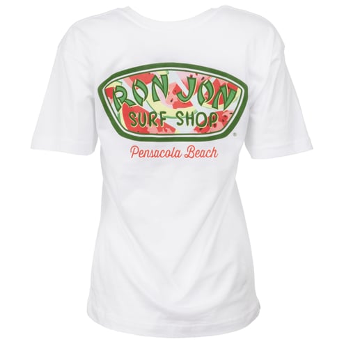 Ron Jon Women's Pensacola Beach FL Watermelon Badge Tee