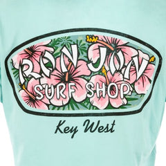 Ron Jon Women's Key West FL Distressed Hibiscus Badge  Tee