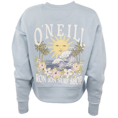 O'Neill Ron Jon Women's Sun Cropped Crew Neck Pullover