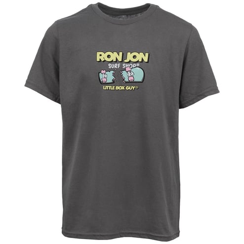 Little Box Guy Ron Jon Kids Charcoal Street Rat Tee