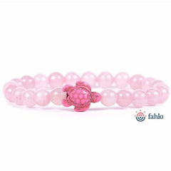 Fahlo® Journey Turtle Coral Reef Pink Stone Bracelet